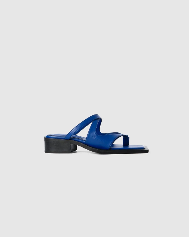 Prev Damen vegan Sandalen Karel Pantolette Electric Dunkelblau