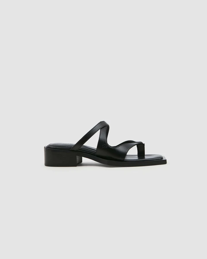 Prev Damen vegan Sandalen Karel Pantolette Schwarz