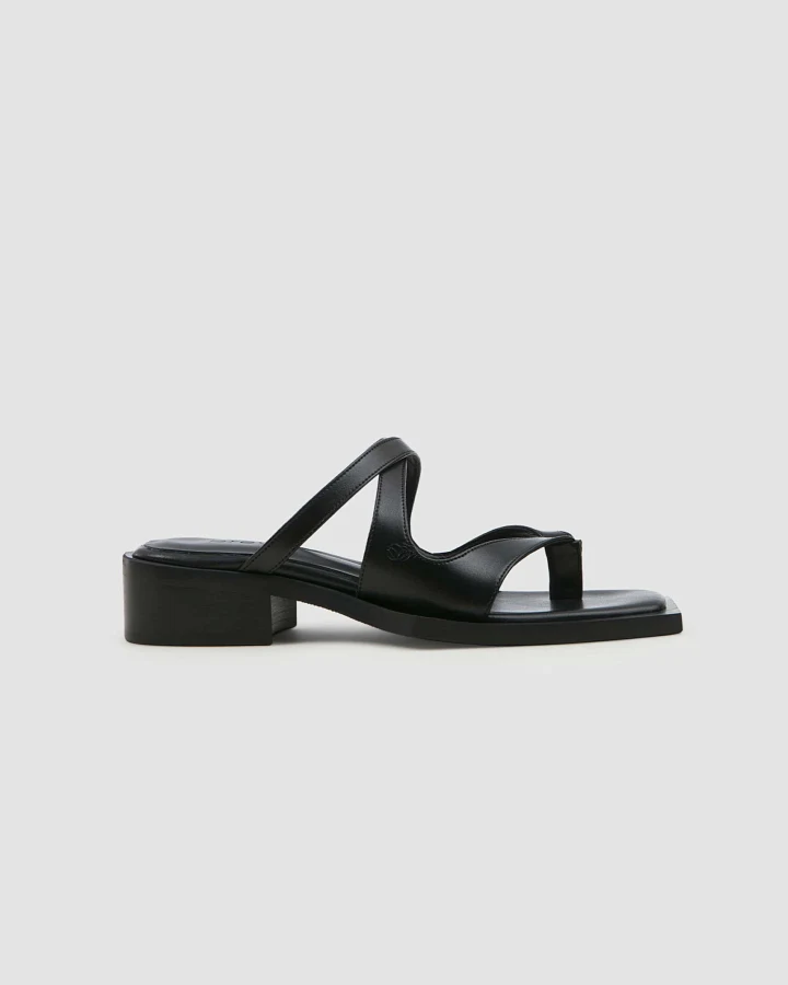 Prev Damen vegan Sandalen Karel Pantolette Schwarz