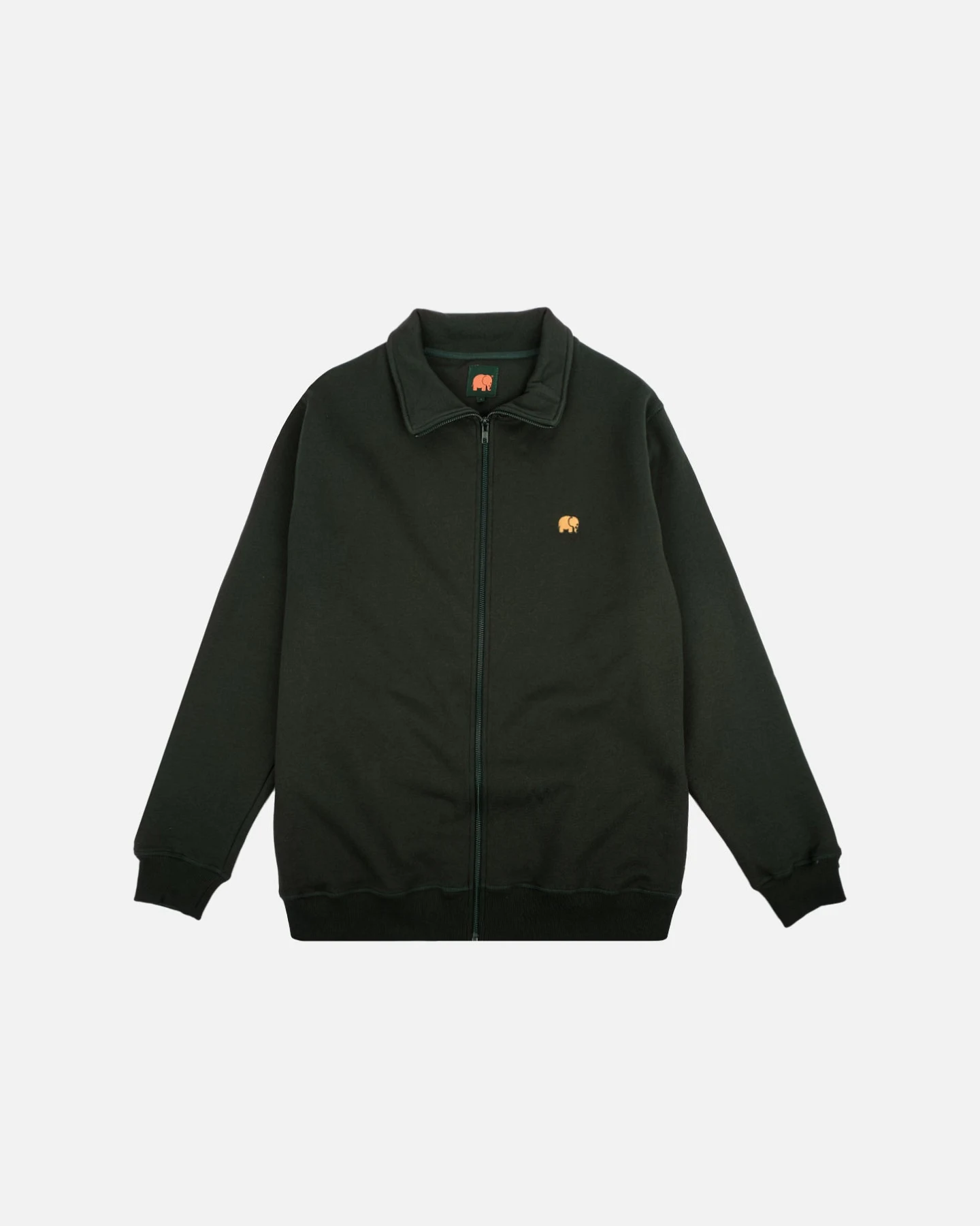 Trendsplant Herren vegan Zip Sweatshirt Essential Skarabäus Grün – Ansicht 2