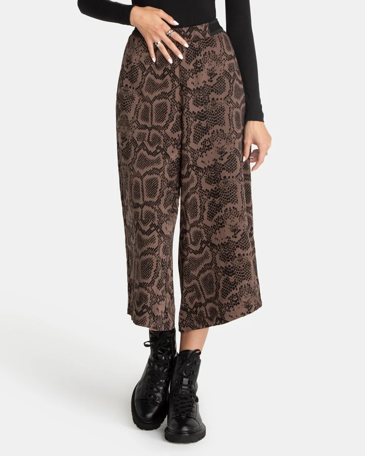 LOVJOI Damen vegan Culotte Tavira Brown Python