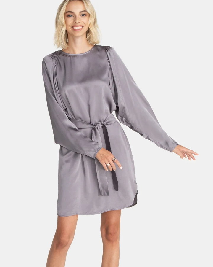 LOVJOI Damen vegan Kleid Melissar Hellviolett