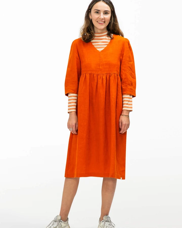 MATONA Damen vegan Kleid Kürbis Orange