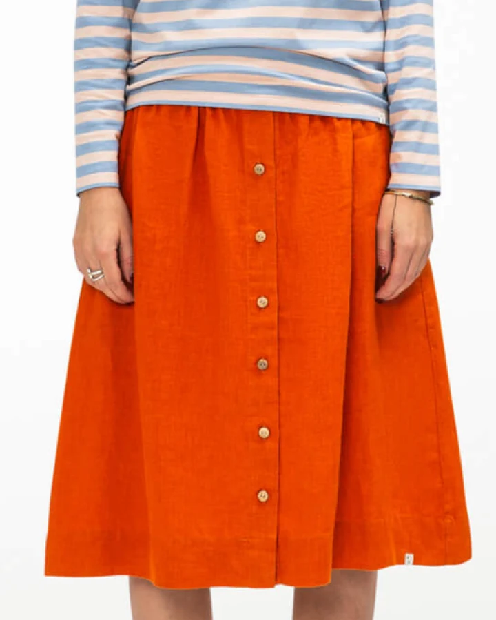 MATONA Damen vegan Midirock Kürbis Orange