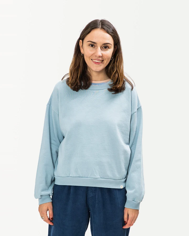 MATONA Damen vegan Sweatshirt Hellblau-Nebel