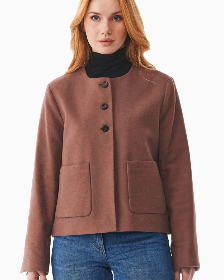 ORGANICATION Damen vegan Jacke Kakaobraun