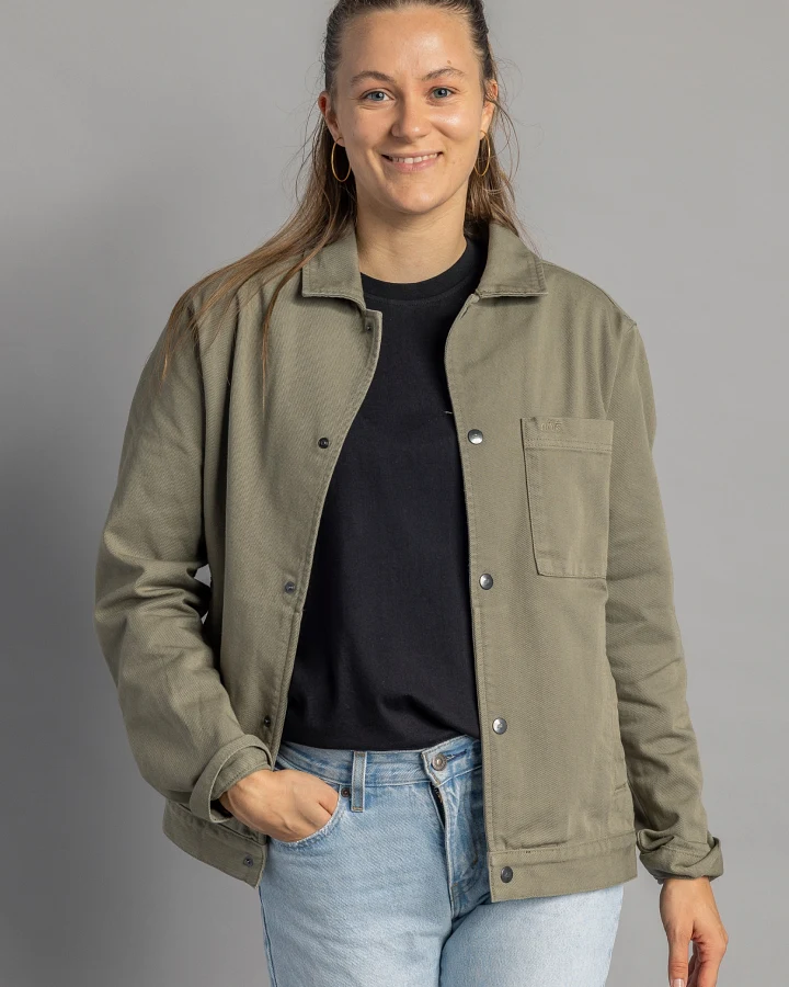 DIRTS Herren vegan Jeansjacke Unisex Dusty Olive