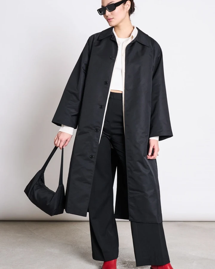 JAN 'N JUNE Damen vegan Car Coat Rec. Haze Schwarz