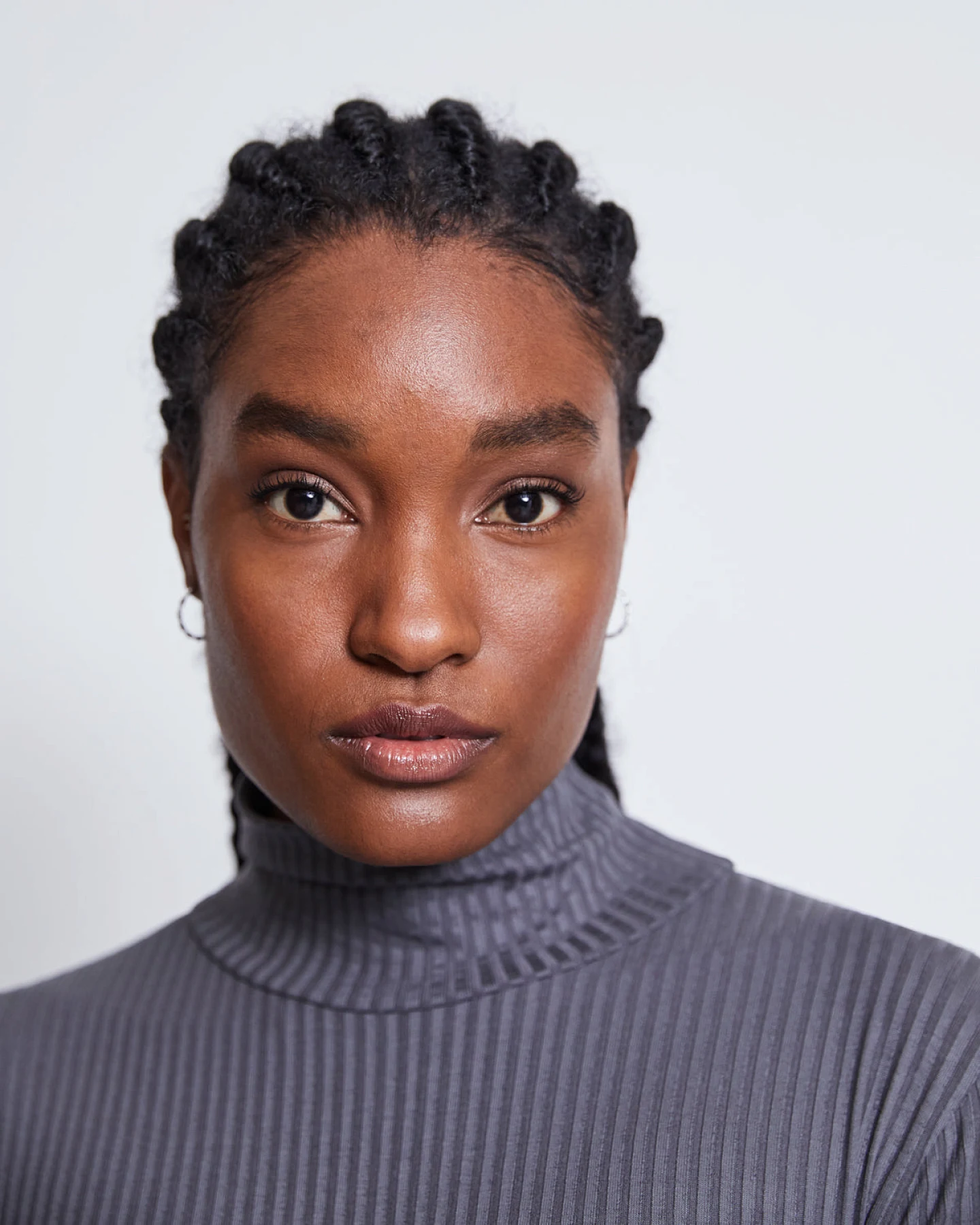 JAN 'N JUNE Damen vegan Rollkragenpullover Lyocell Mio Dunkelgrau – Ansicht 2