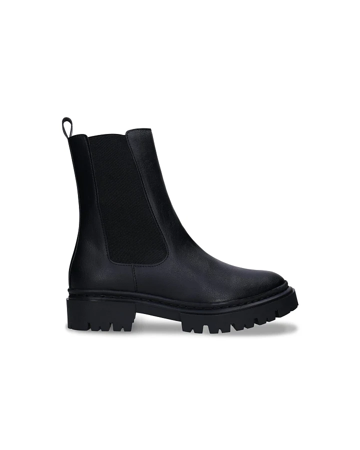 NAE Damen vegan Stiefel Vikky Veganes Öko-Leder Schwarz