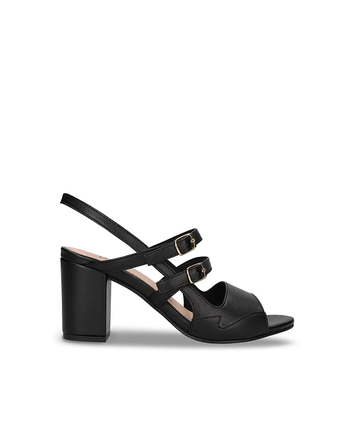 NAE Damen vegan Sandalen Roma Veganes Öko-Leder Schwarz