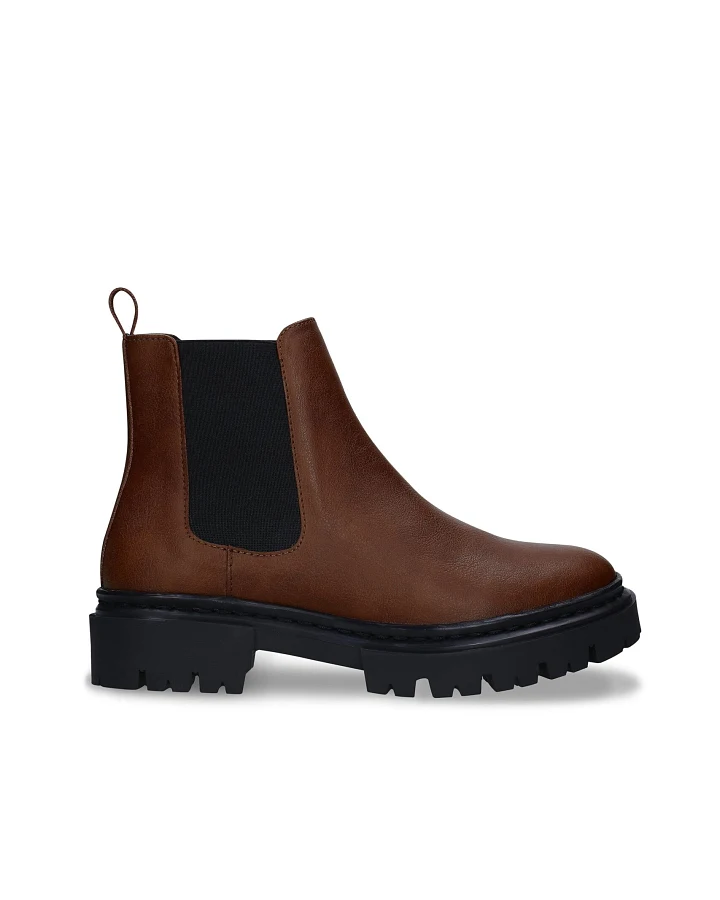 NAE Damen vegan Stiefel Molly Veganes Öko-Leder Braun