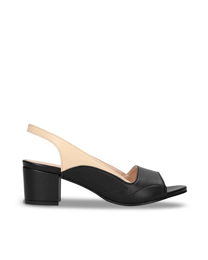 NAE Damen vegan Sandalen Mara Veganes Öko-Leder Beige/Schwarz