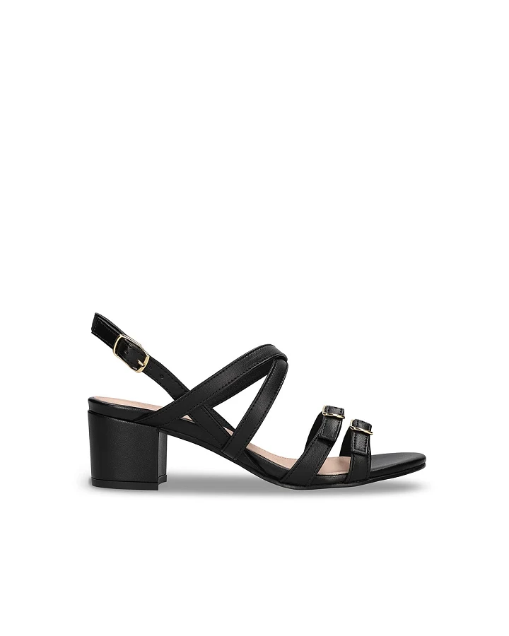 NAE Damen vegan Sandalen Hebea Veganes Öko-Leder Schwarz