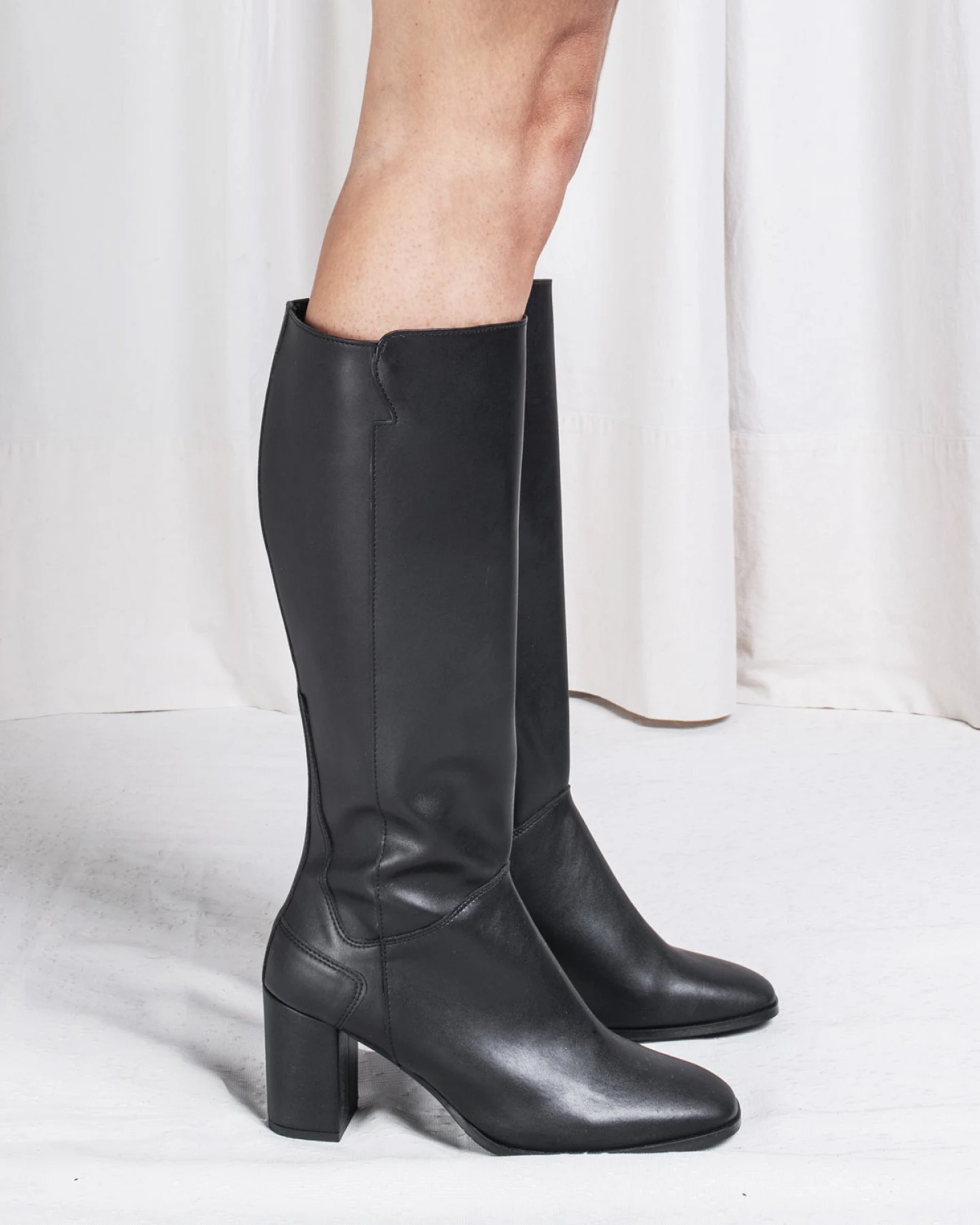 NAE Damen vegan Stiefel Greta Veganes Öko-Leder Schwarz – Ansicht 2
