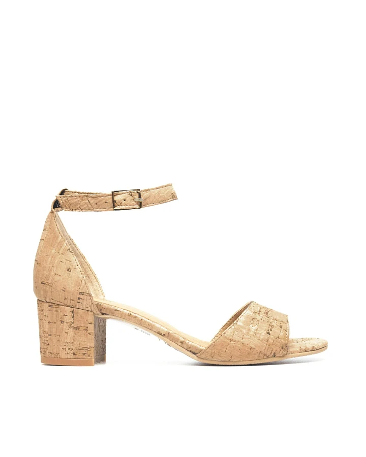 NAE Damen vegan Sandalen Cora Kork Braun