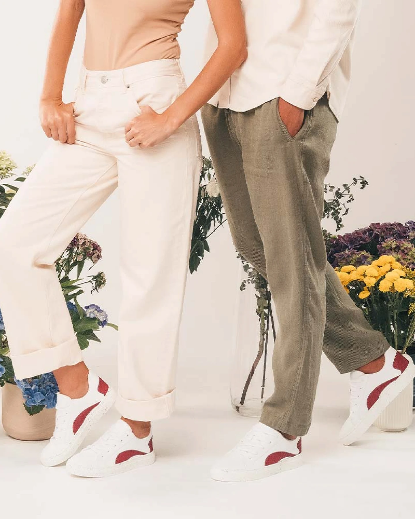NAE Herren vegan Sneaker Berlin Weiß/Rot – Ansicht 2