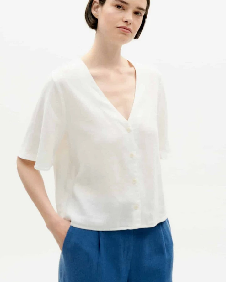 Bluse Libelula Hanf Weiß