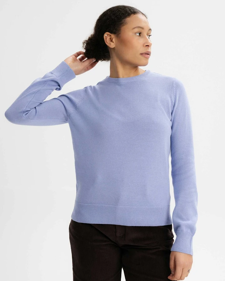 MELA Damen vegan Pullover Feinstrick Dhana Lila