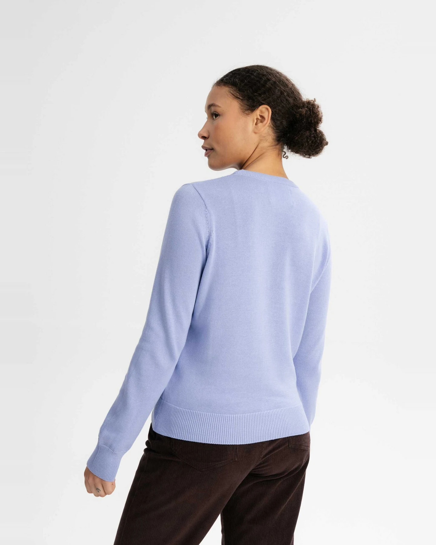 MELA Damen vegan Pullover Feinstrick Dhana Lila – Ansicht 2