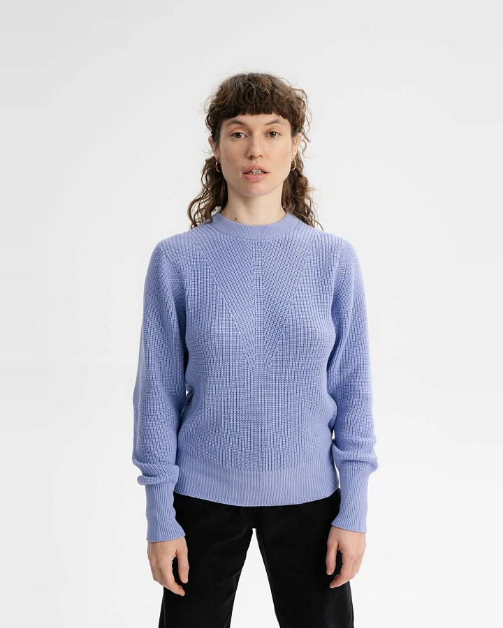 MELA Damen vegan Strickpullover Gauri Lila