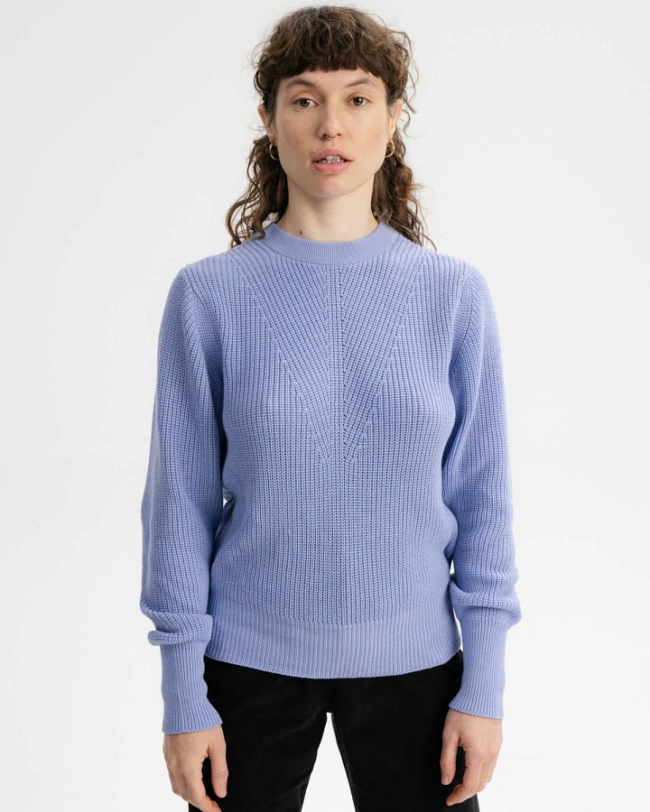 MELA Damen vegan Strickpullover Gauri Lila