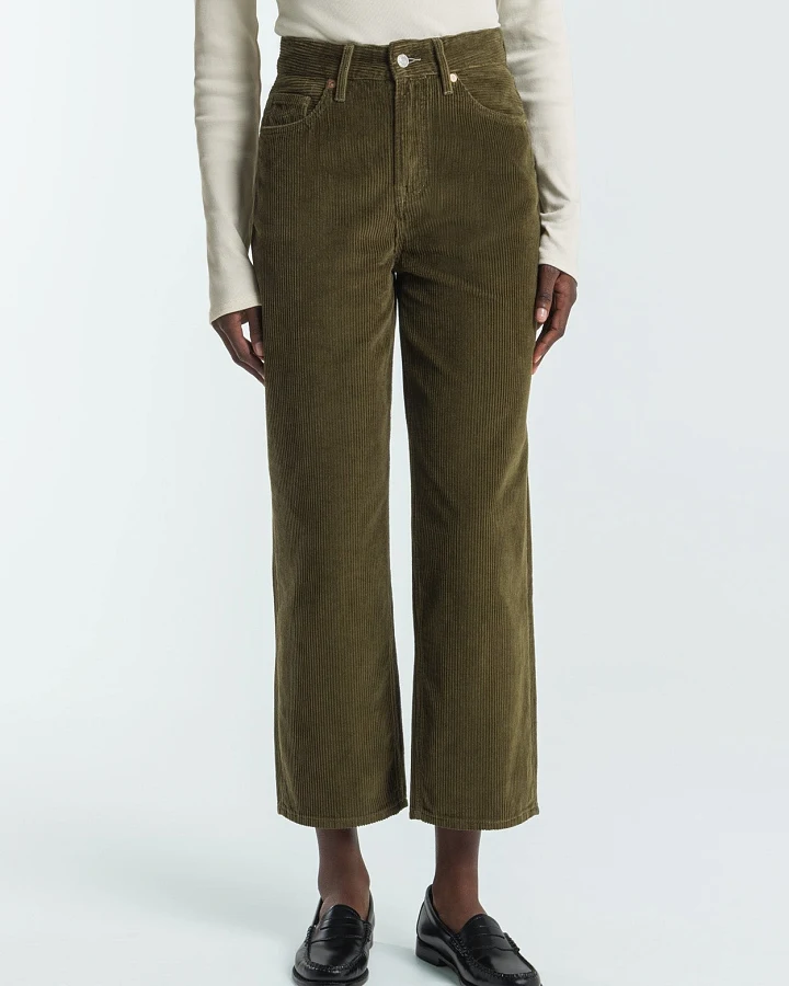 Kings of Indigo Damen vegan Hose Cord Liora Burnt Olive