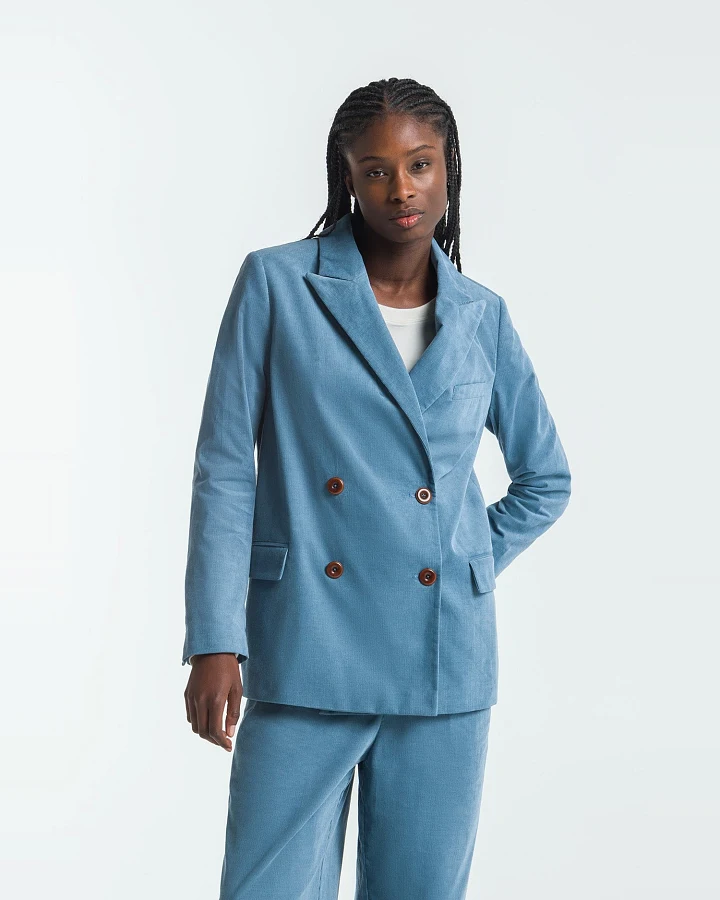 Kings of Indigo Damen vegan Blazer Diana Coronet Blau