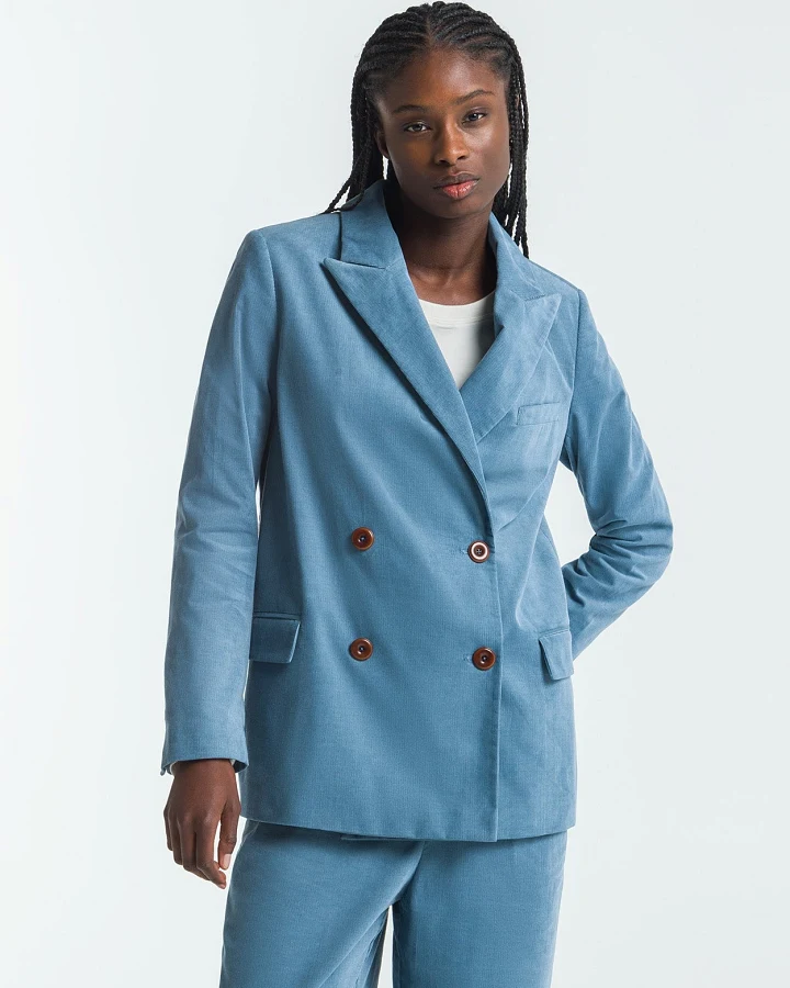 Kings of Indigo Damen vegan Blazer Diana Coronet Blau