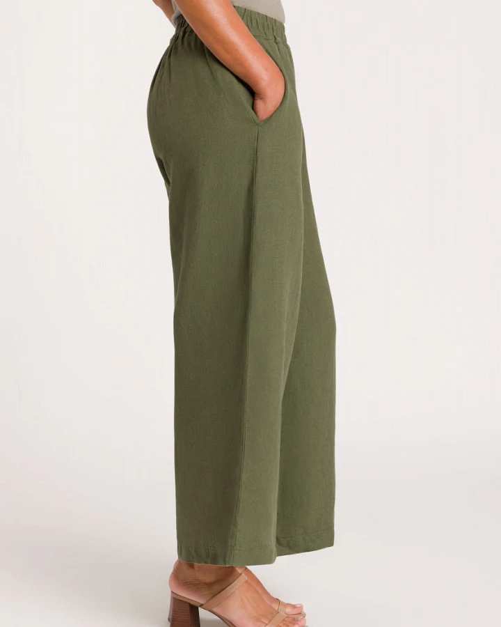 Kings of Indigo Damen vegan Hose Hazel Vierblättriges Kleeblatt Grün