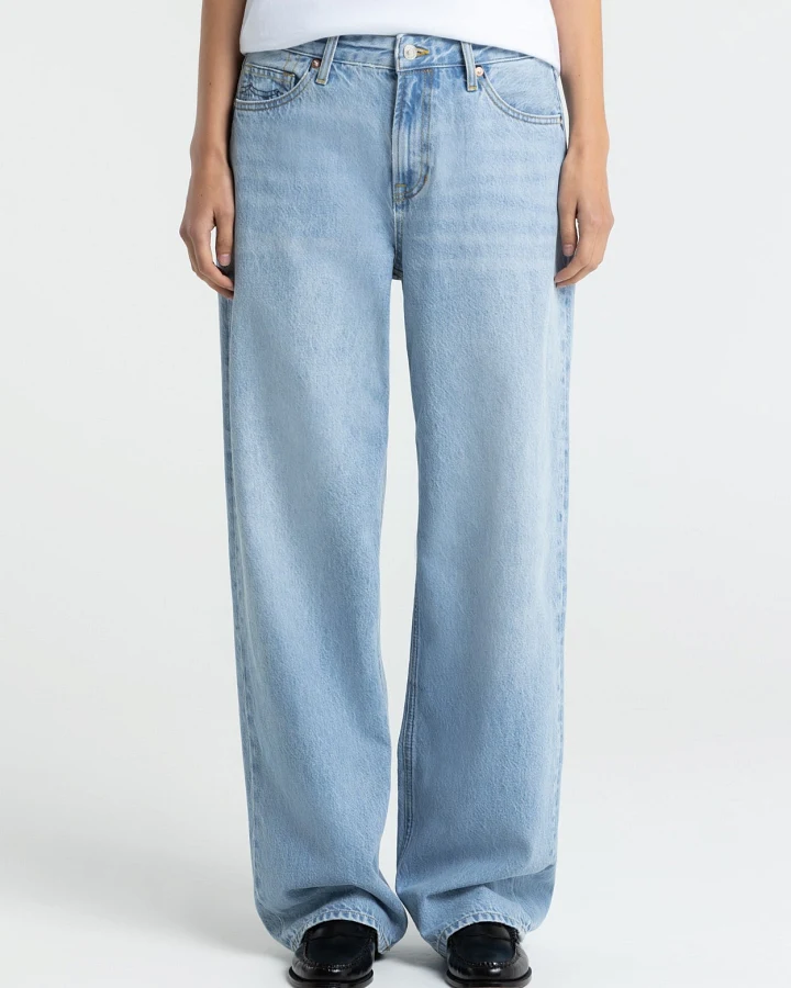 Kings of Indigo Damen vegan Jeans Joan Washed Blau Reef Super Light