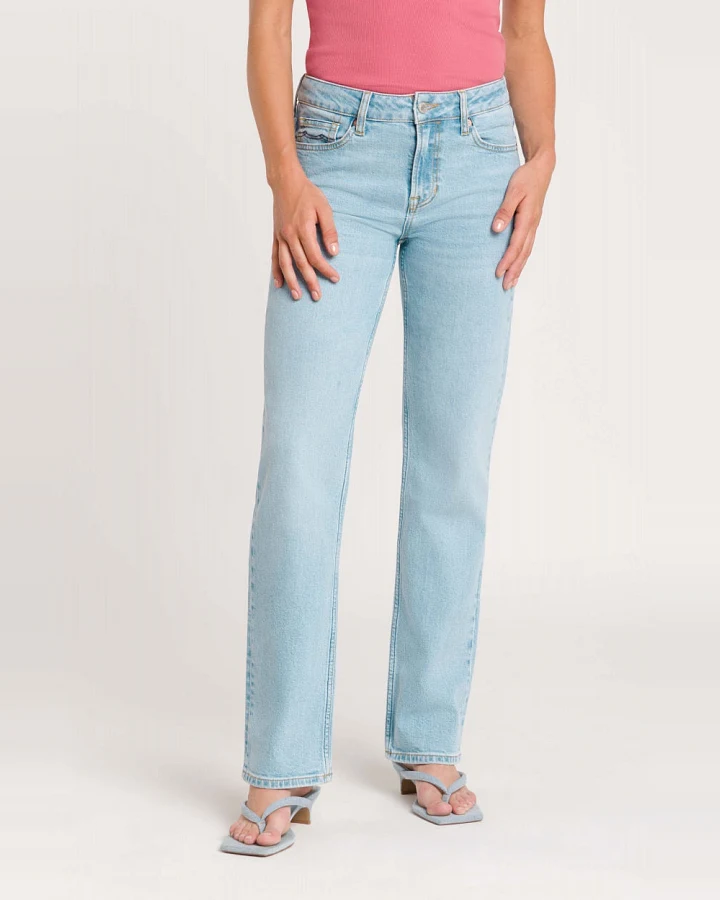 Kings of Indigo Damen vegan Jeans Emiko Sander Super Light Washed Blau