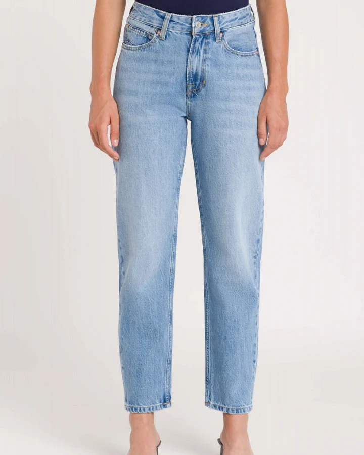Kings of Indigo Damen vegan Gekürzte Jeans Caroline Blau Reef Super Light
