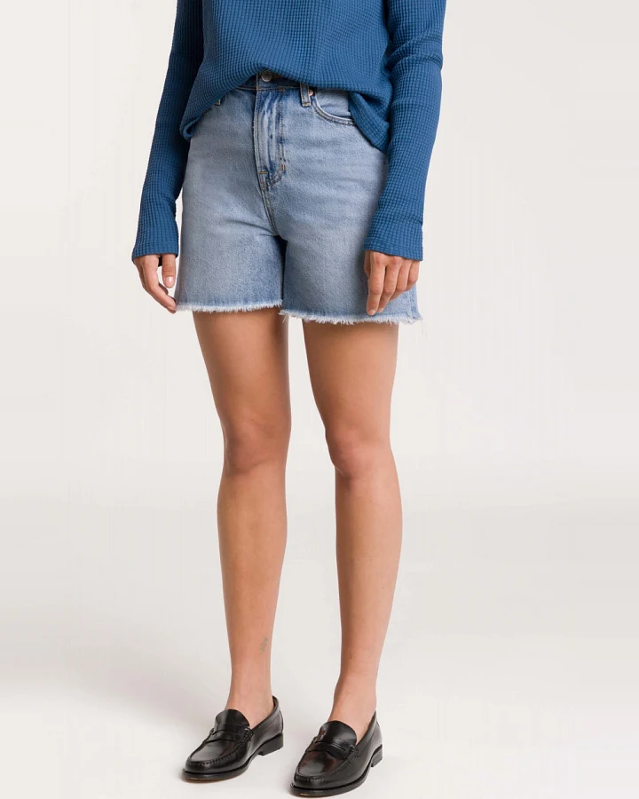 Kings of Indigo Damen vegan Shorts Liora Washed Blau Reef Super Light