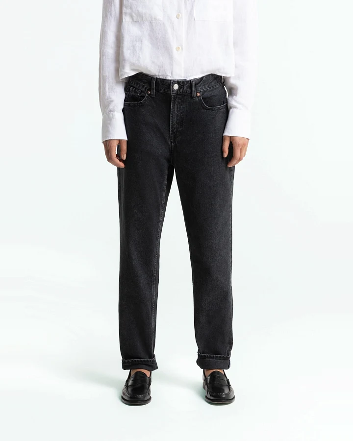 Kings of Indigo Damen vegan Cropped Jeans Caroline Holo Washed Grau