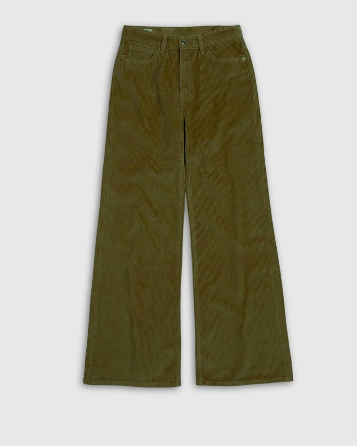 Kings of Indigo Damen vegan Hose Jane Cord Burnt Olive