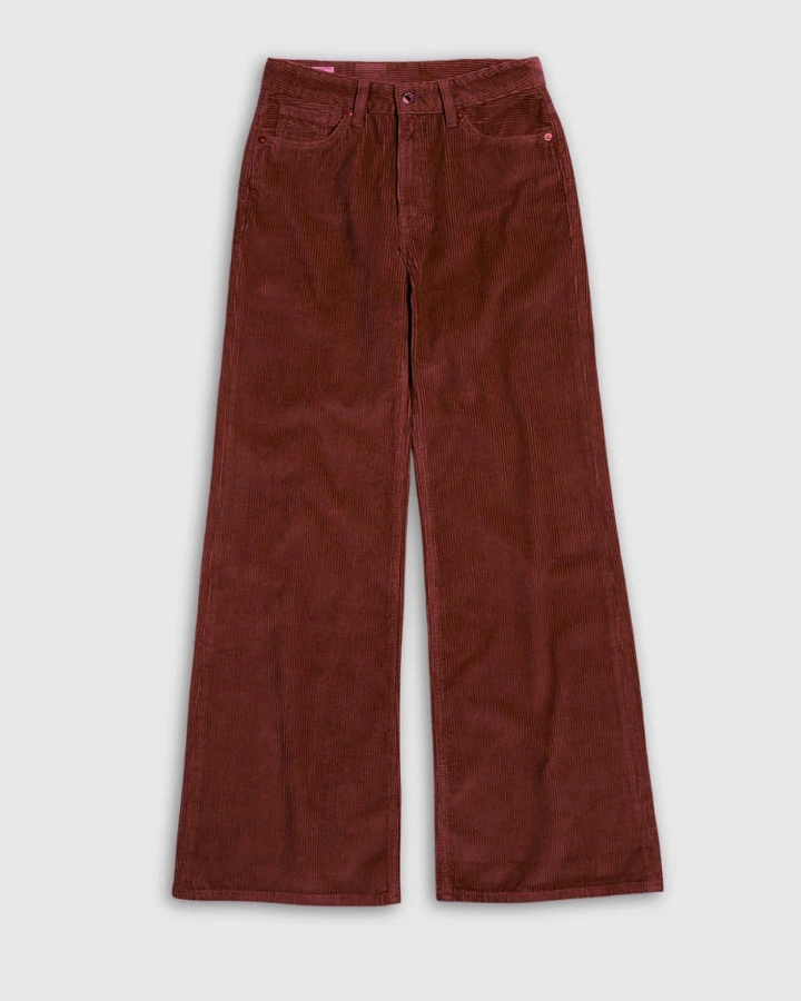 Kings of Indigo Damen vegan Hose Jane Cord Madder Brown