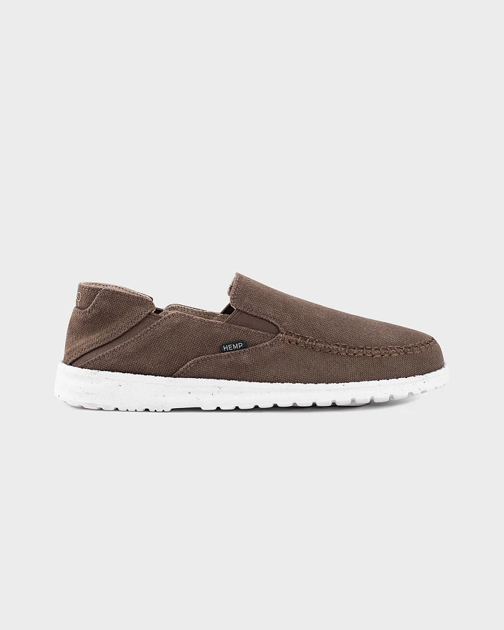 8000kicks EU Damen vegan Slip-On Damen Sunslide Hanf Dunkelbraun