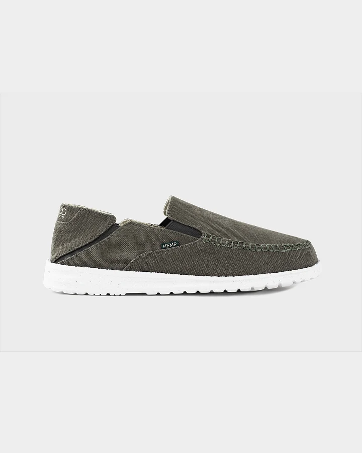 8000kicks EU Damen vegan Slip-On Damen Sunslide Hanf Dunkelgrün