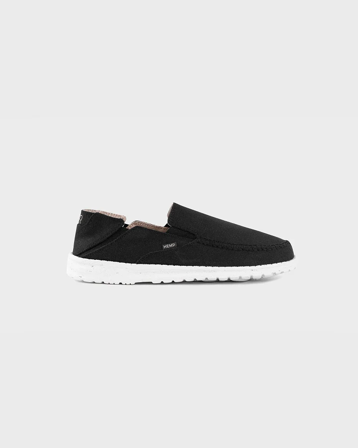 8000kicks EU Damen vegan Slip-On Damen Sunslide Hanf Schwarz