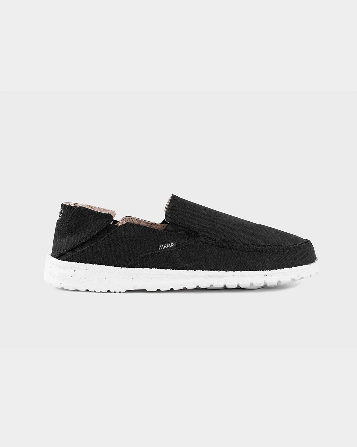 8000kicks EU Herren vegan Slip-On Herren Sunslide Hanf Schwarz