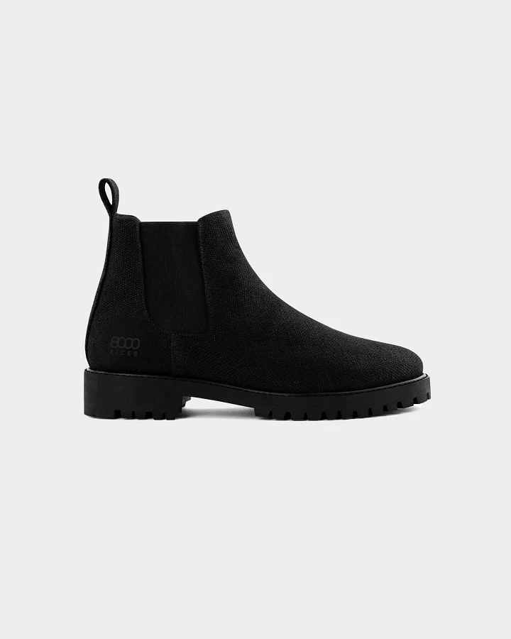 8000kicks EU Damen vegan Stiefel Damen The Crossover Hanf Voll Schwarz