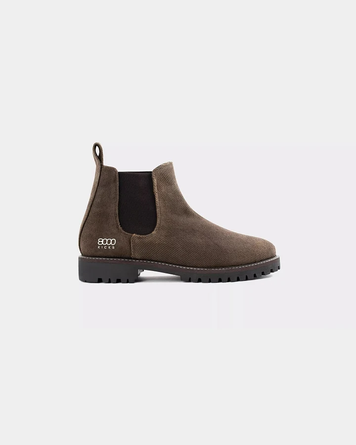 8000kicks EU Herren vegan Stiefel Herren The Crossover Hanf Dunkelbraun
