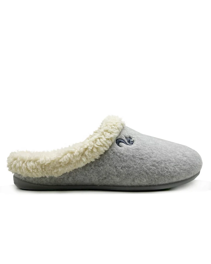 thies Damen vegan Hausschuhe Cozy Hellgrau