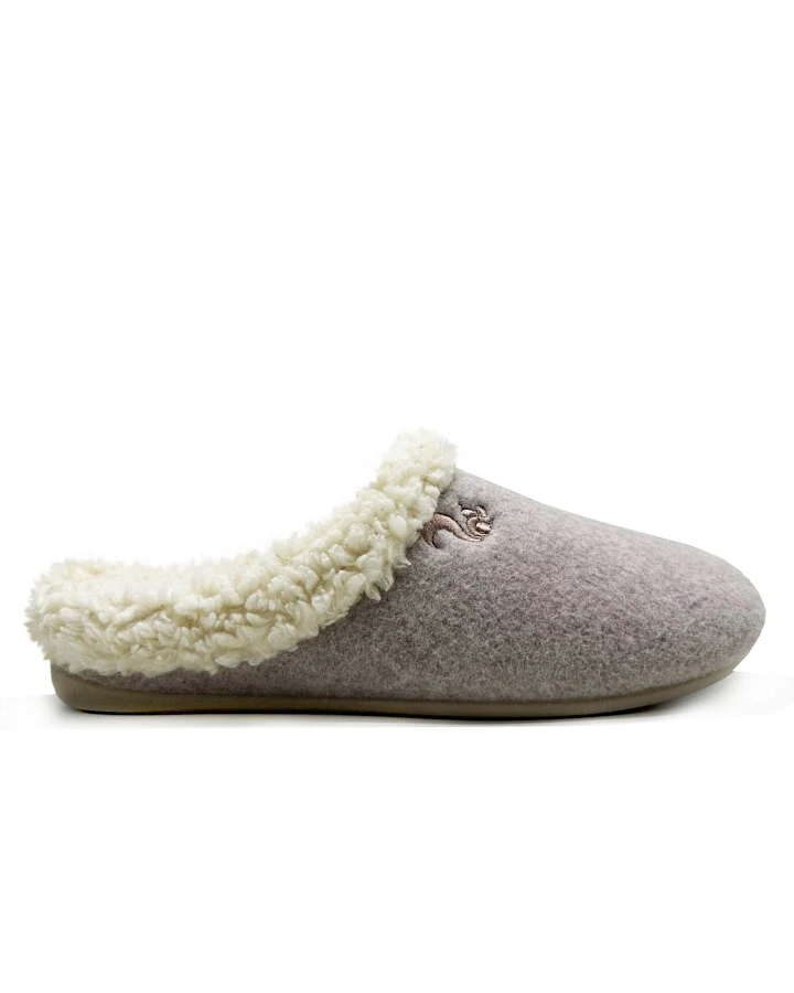 thies Damen vegan Hausschuhe Cozy Taupe