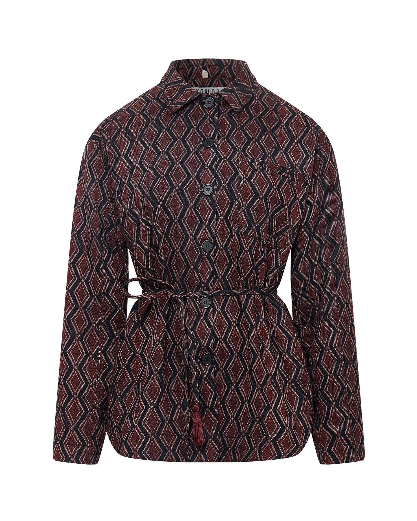 KOMODO Damen vegan Overshirt Batik Diamond Gina Braun – Ansicht 2
