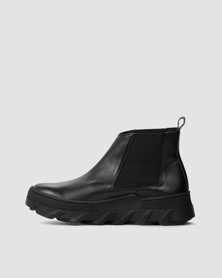 BOHEMA Damen vegan Chelsea Boots Tiger Schwarz