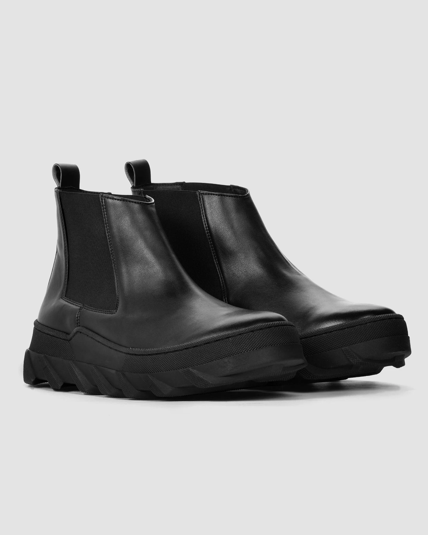 BOHEMA Damen vegan Chelsea Boots Tiger Schwarz – Ansicht 2