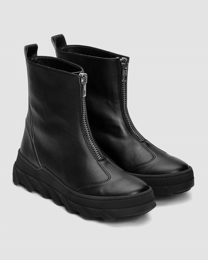 BOHEMA Damen vegan Stiefel Tiger Schwarz