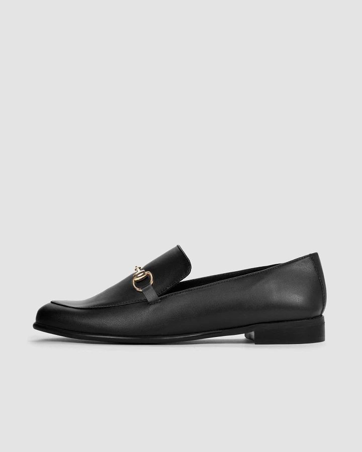 BOHEMA Damen vegan Loafer Shiv Schwarz
